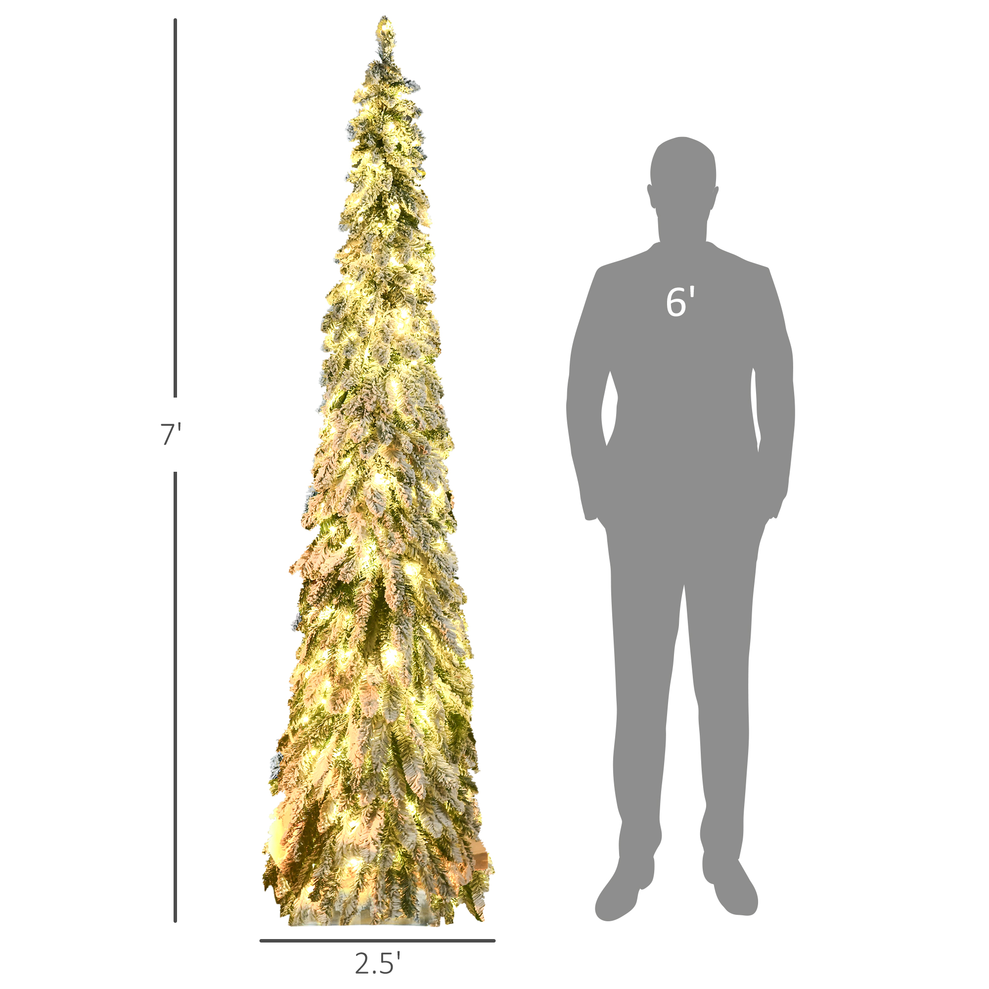7' Artificial Slim Christmas Trees image 2