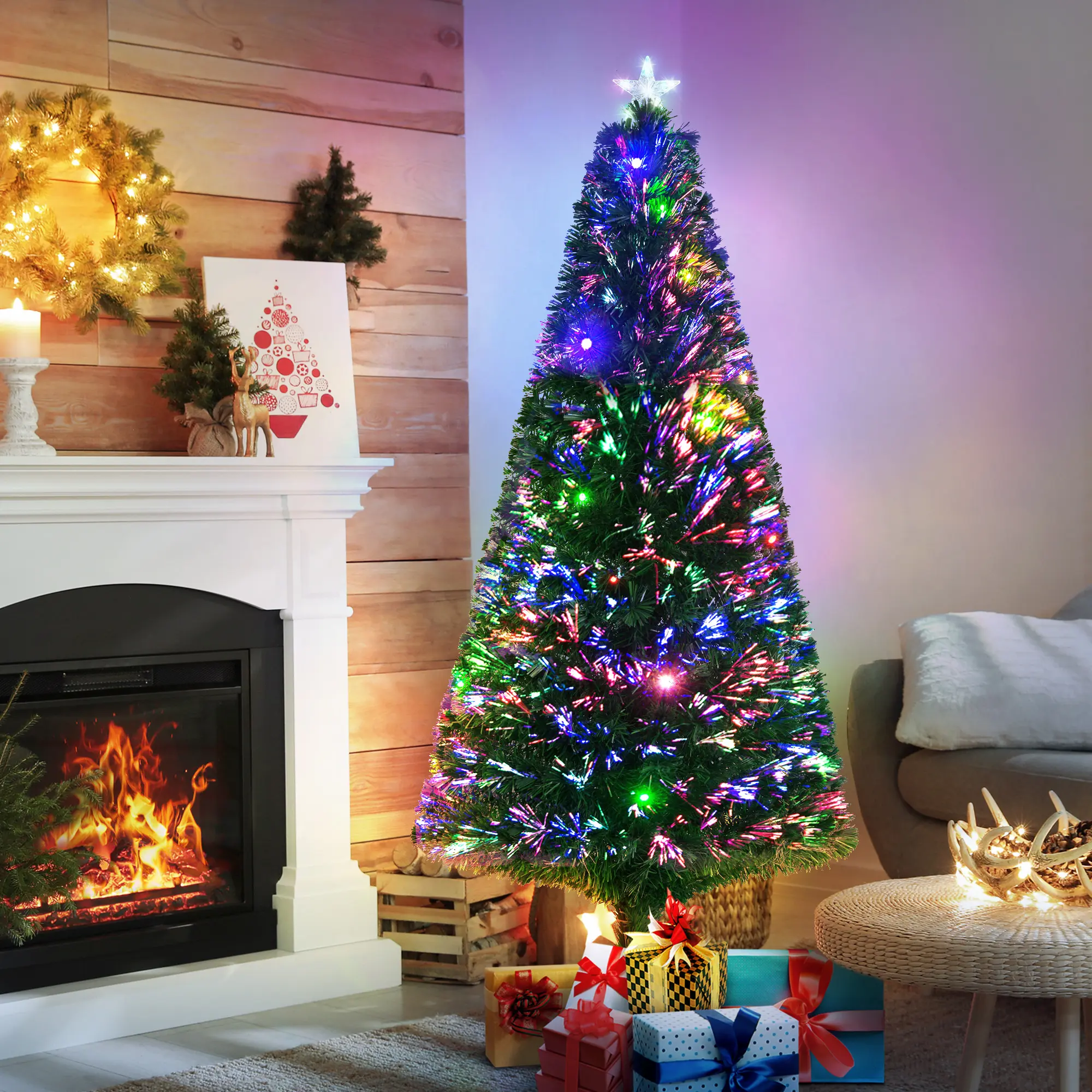 6' Tall Douglas Fir Pre-Lit Artificial Christmas