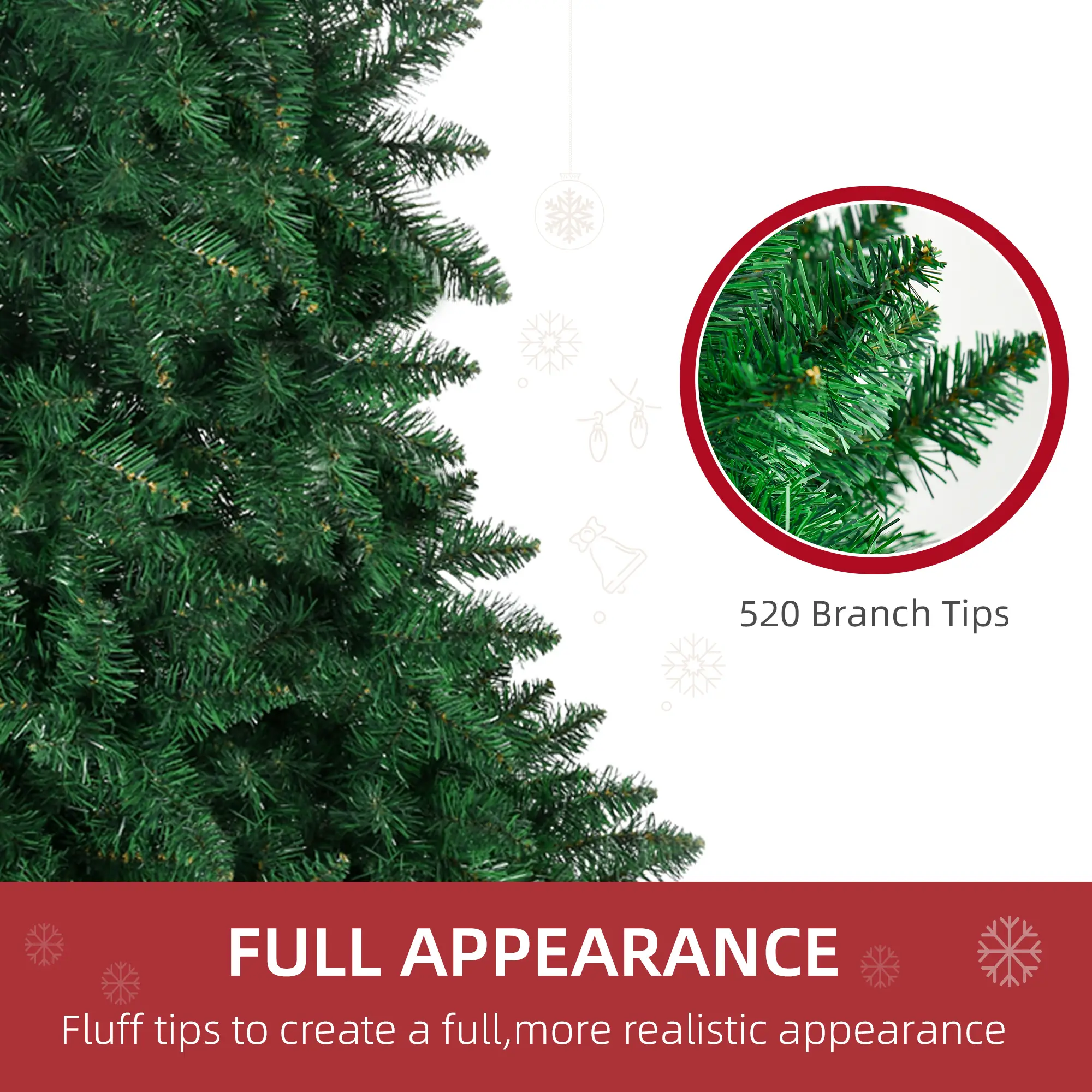 5' Artificial Half Christmas Trees with Auto Open