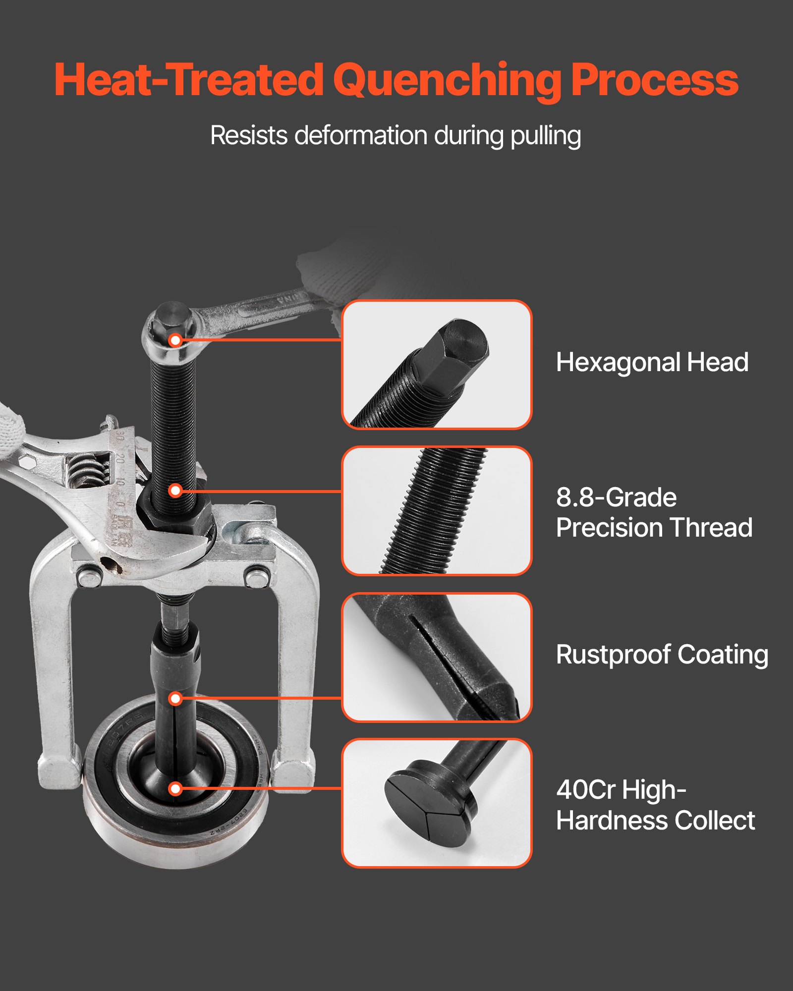 Blind Hole Bearing Puller Set, 16-in-1 Inner Bearing Race