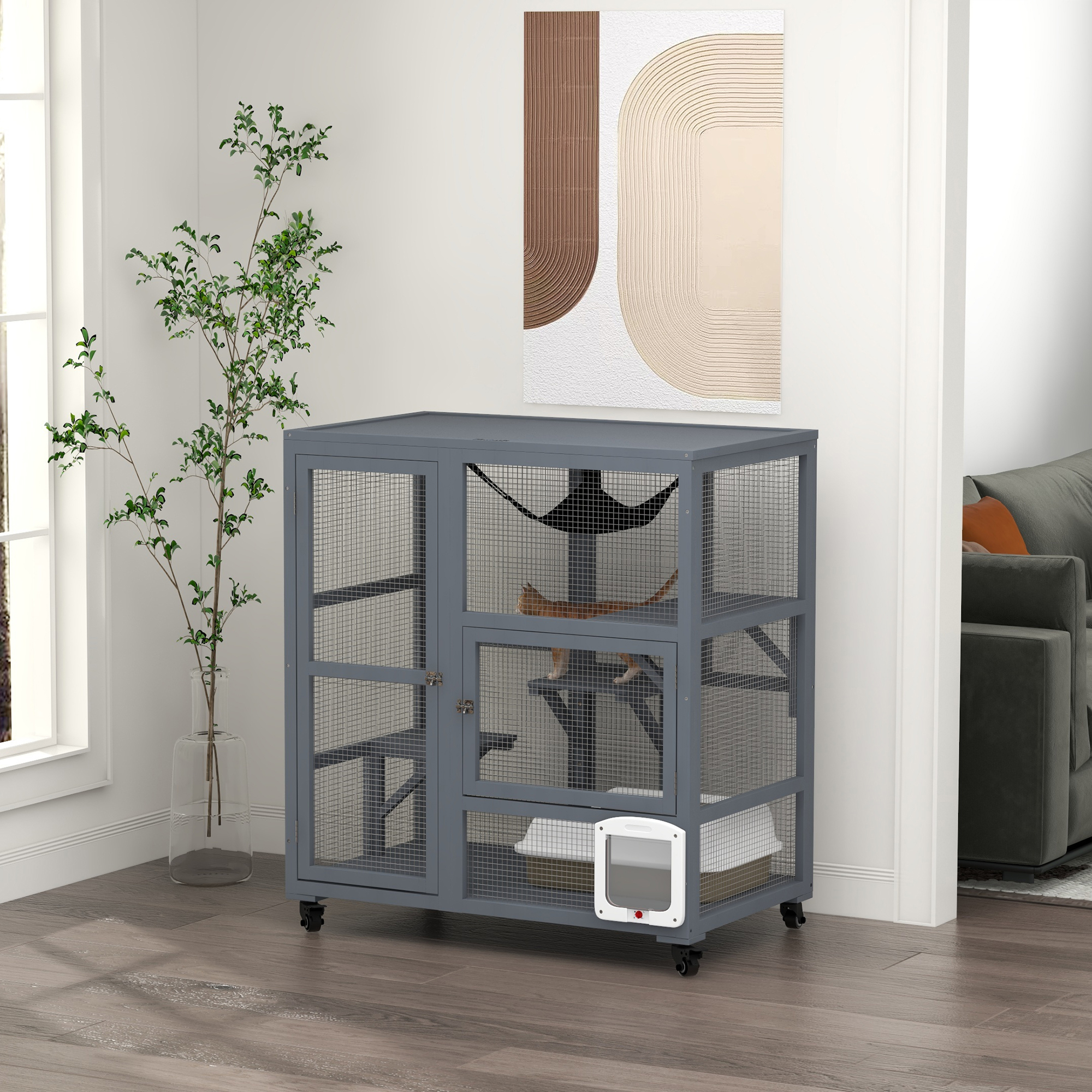 Cat House Light Gray - Shop at LoveMi