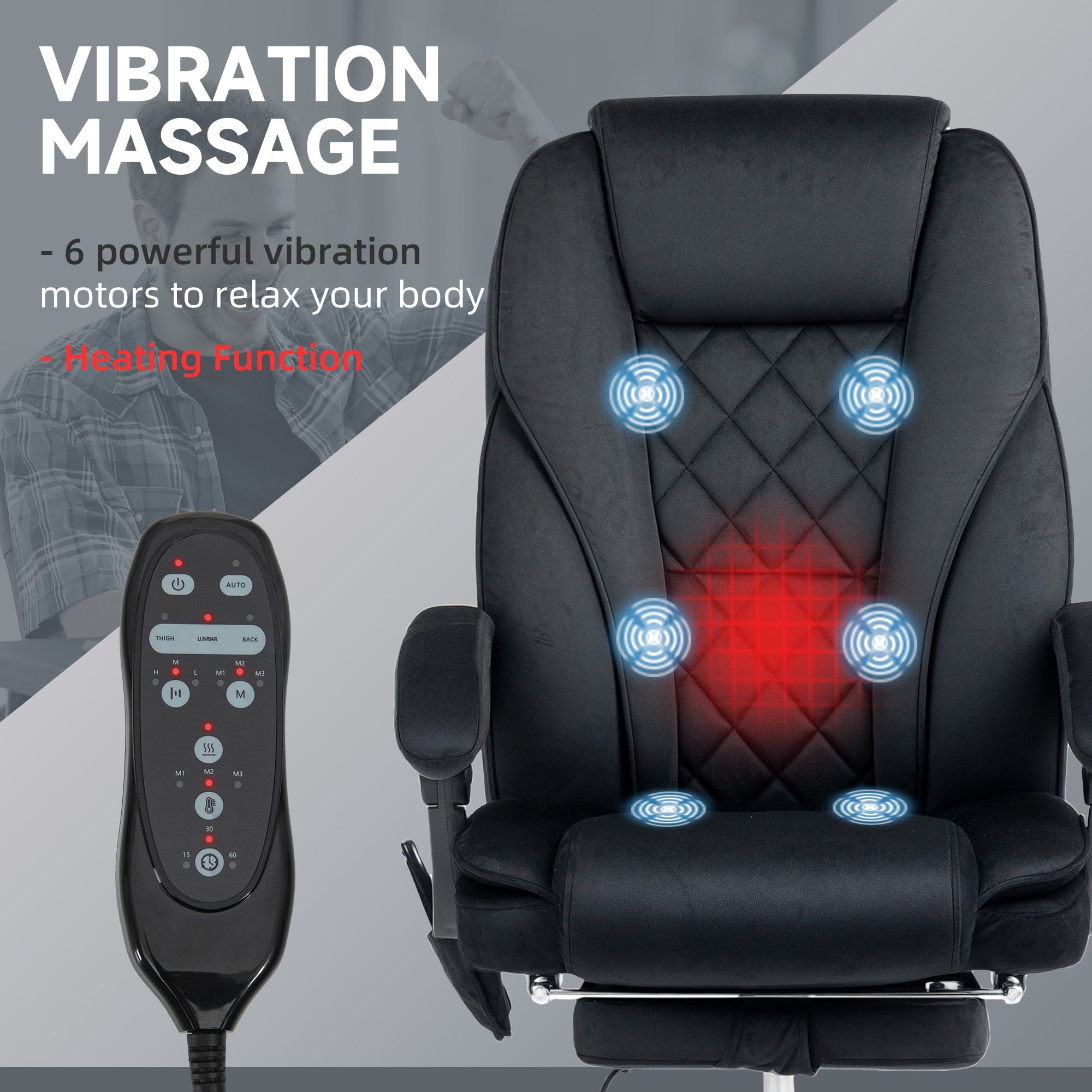 Massage Office Chair β Heated Reclining Computer Chair β photo 3