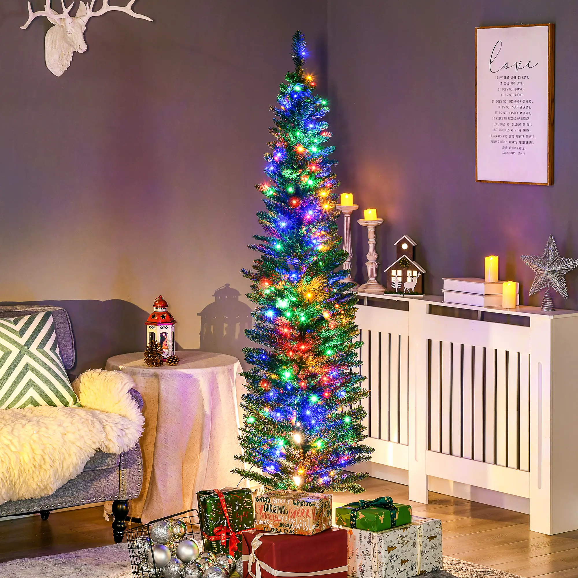 6' Artificial Pencil Christmas Trees Holiday