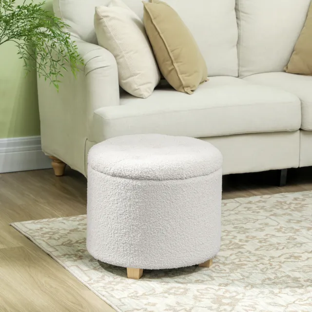 46" Teddy Fleece Upholstered Bedroom Bench White - Shop at LoveMi