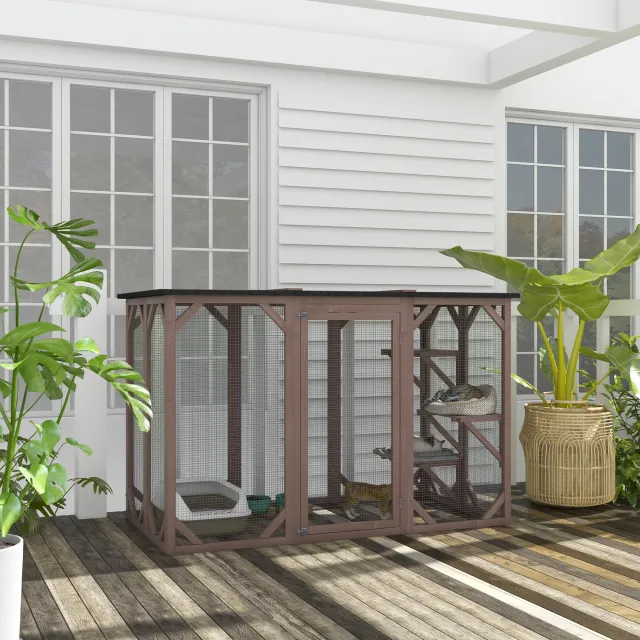 Outdoor Cat House Brown - Shop at LoveMi