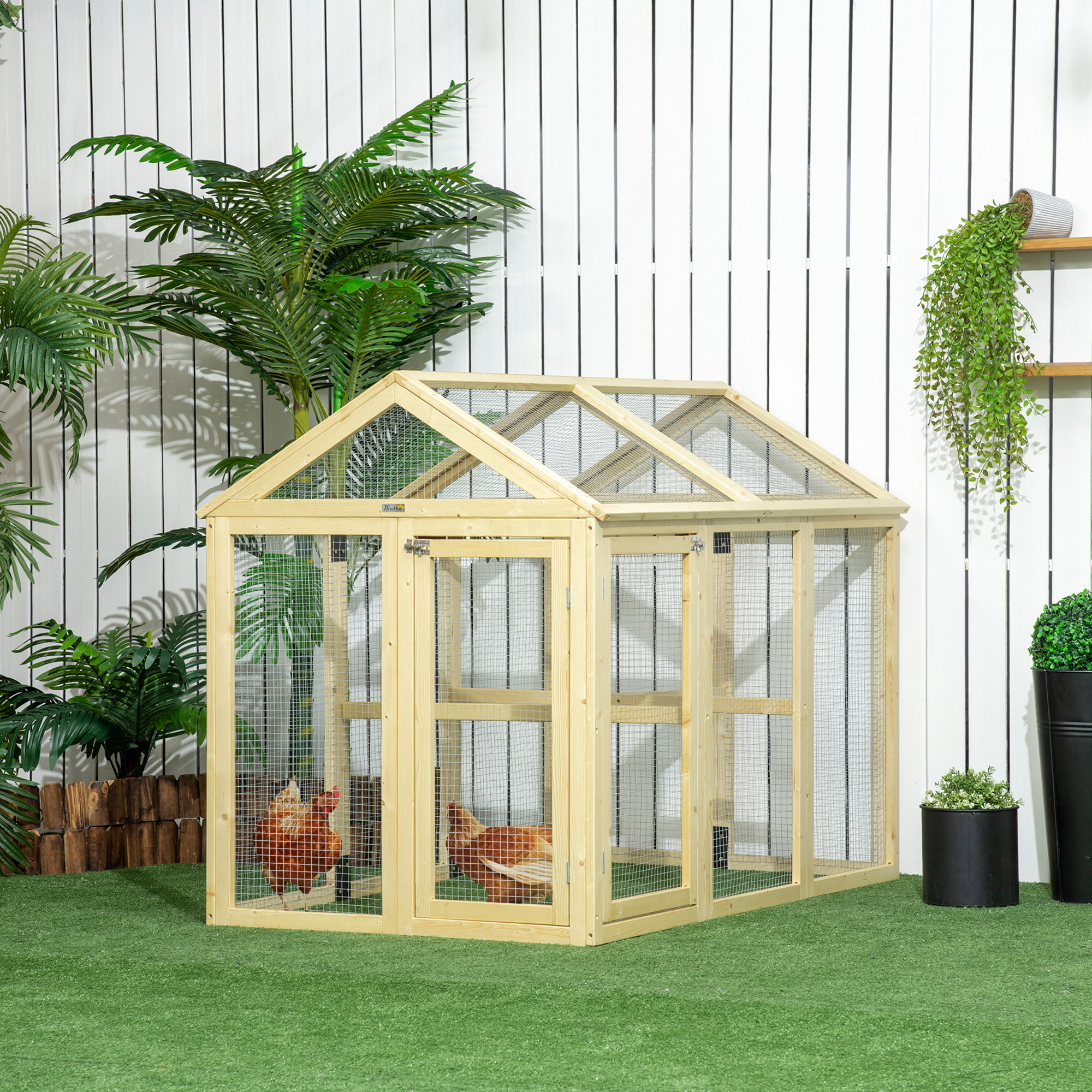 55" Chicken Coop Add on Expansion Natural Wood - Shop at LoveMi
