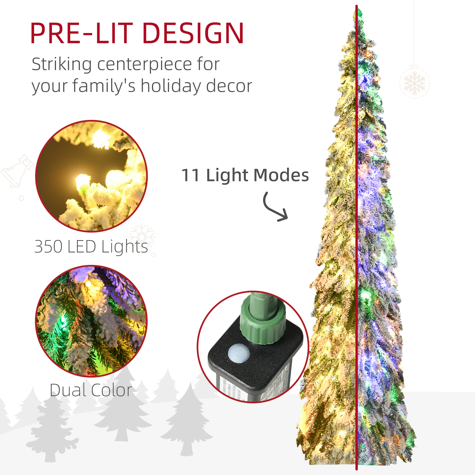 7' Artificial Slim Christmas Trees image 3