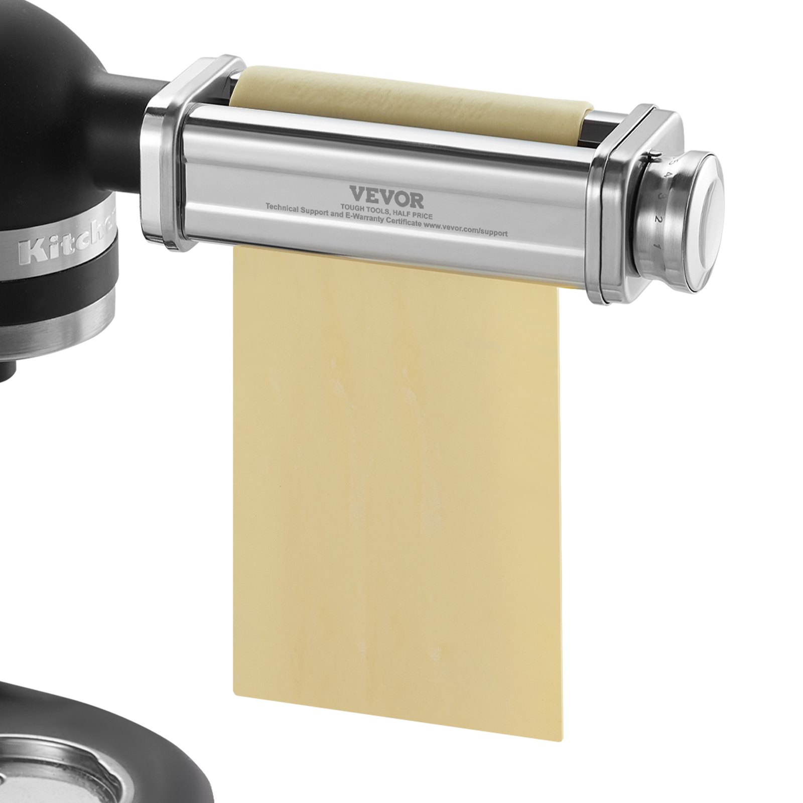 Pasta Attachment For KitchenAid Stand Mixer, Stainless Steel Pasta Sheet Roller Attachment, Pasta Maker Machine Accessory With 8 Adjustable Thickness Knob, KitchenAid Pasta Attachment By
