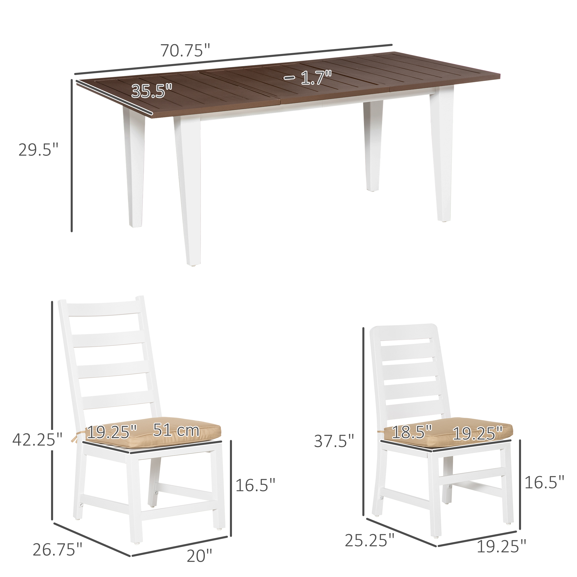 Patio Dining Set for 6