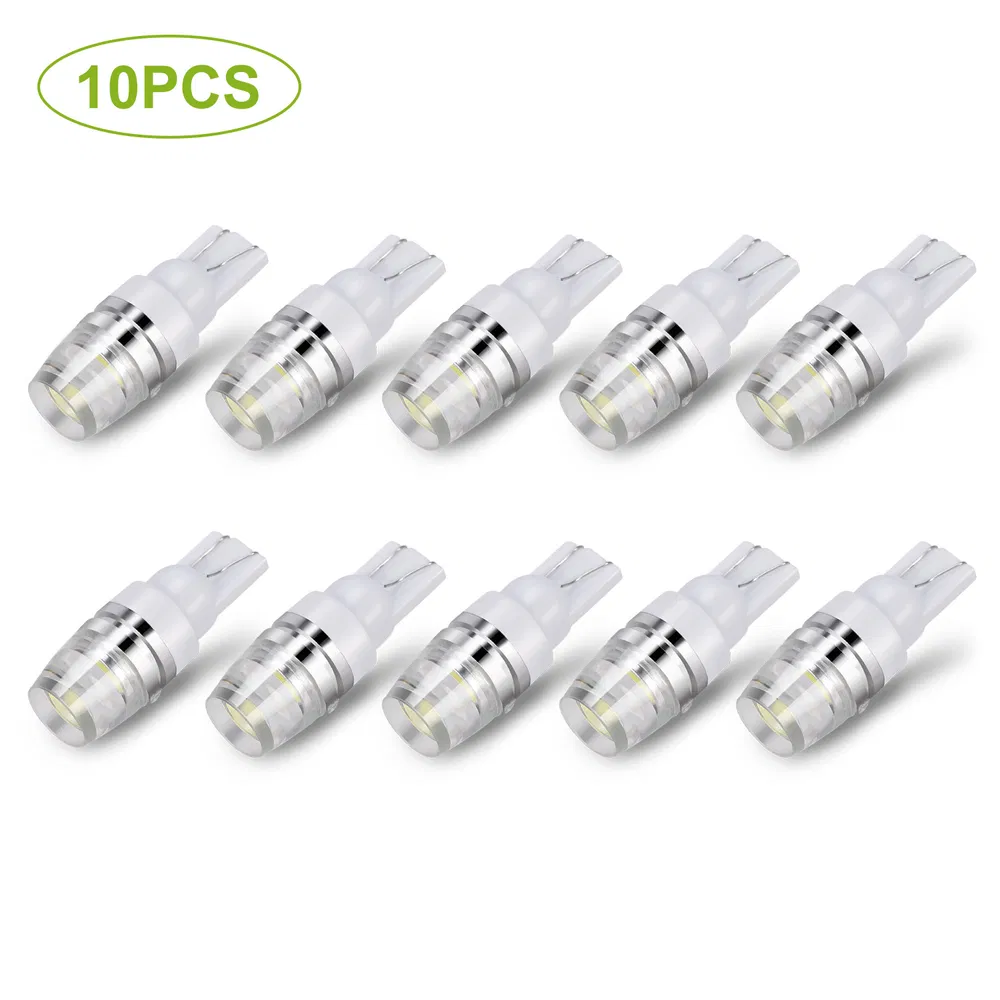 10PCS T10 LED Bulbs 194 LED Lights 12V 1W 5730 Xenon White Wedge Base LED Replacement Bulbs For License Plate Parking Position Interior Lights – White