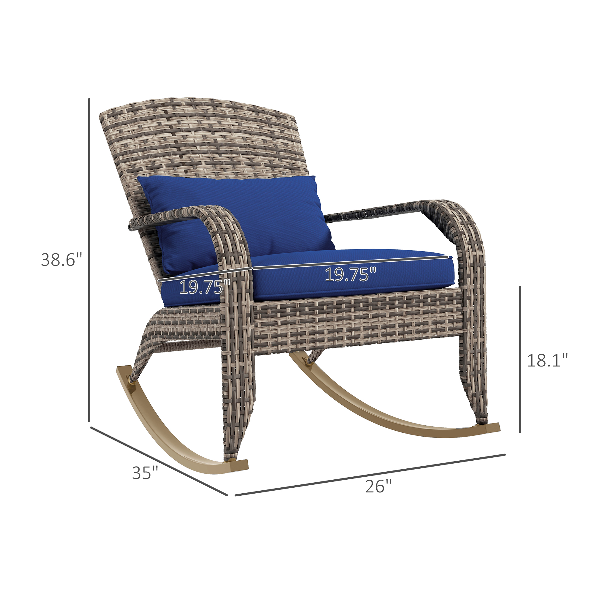 Bohemian Rocking Woven Outdoor Chair
