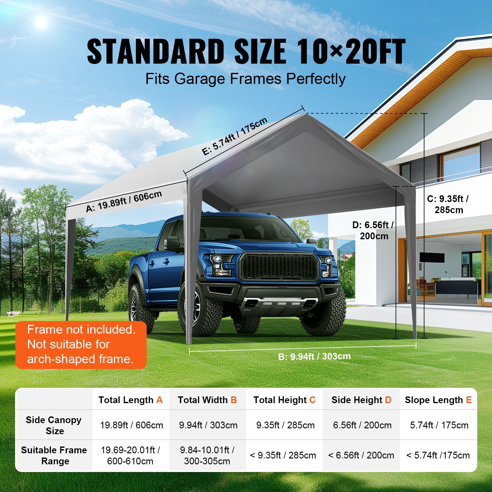Carport Replacement Canopy Cover 6100 X 3040 Mm Garage Top