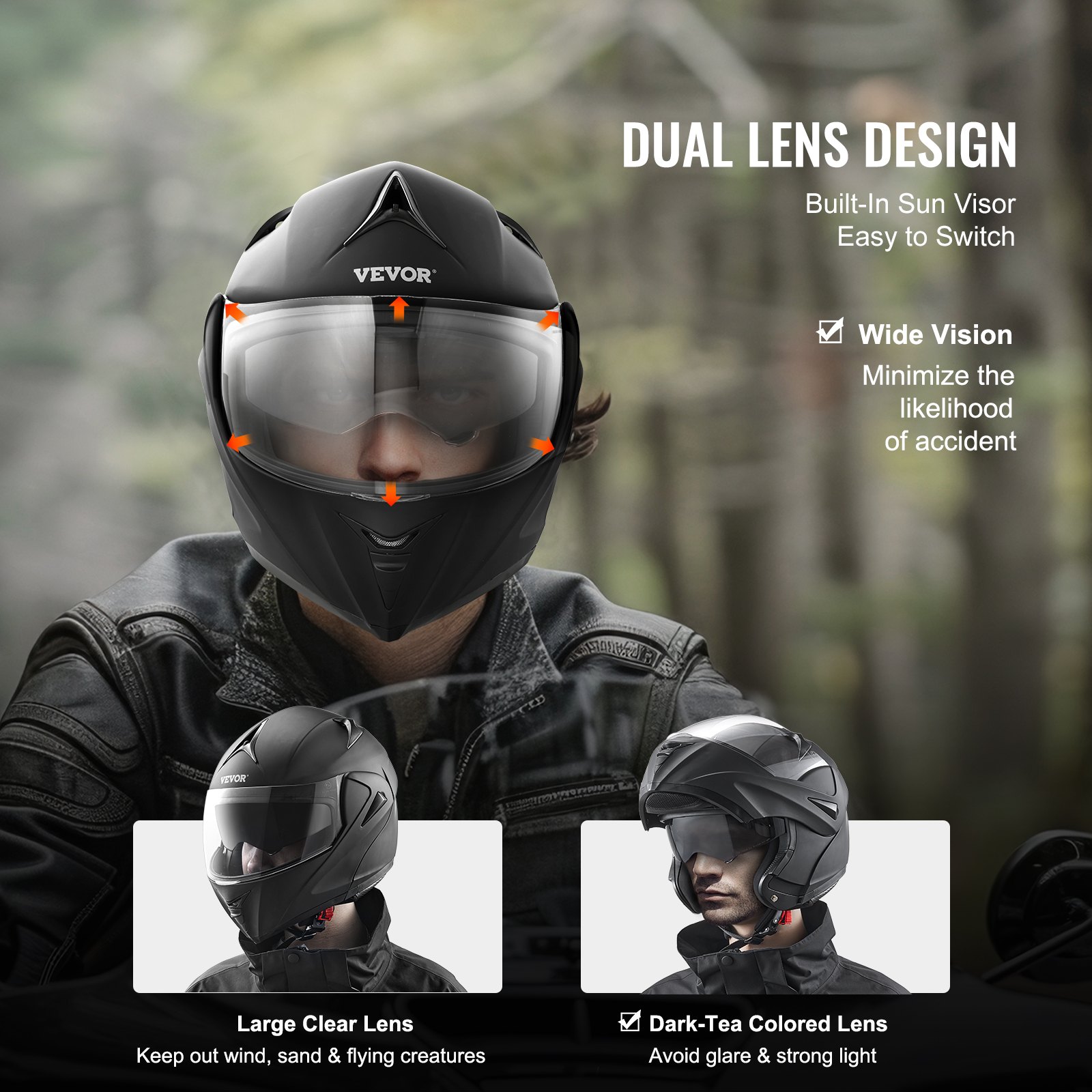 Motorcycle Helmet, Unmasked, Smart Street ABS & High Density Helmet With Slot & Interchangeable Lens, DOT Approved Comfortable Motocross Helmet, Fit For Youth & Adults