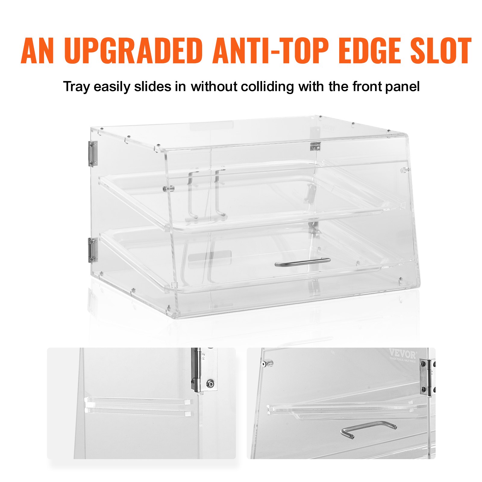 Pastry Display Case, 2-Tier Commercial Countertop Bakery