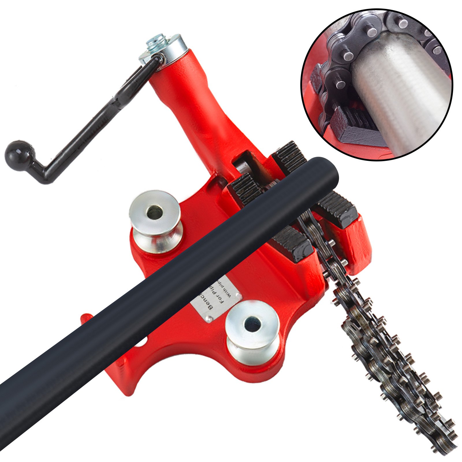 Screw Bench Chain Vise 1/8 To 5-Inch Pipe Capacity, Heavy