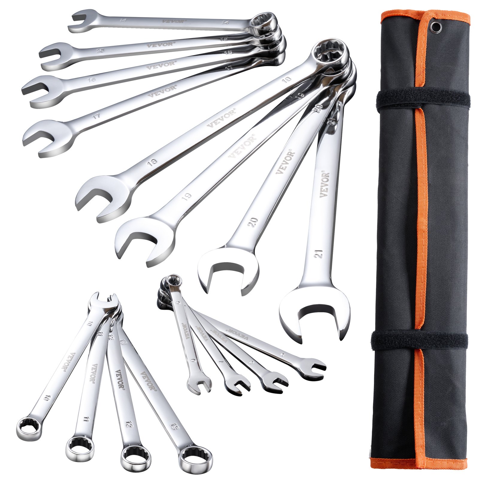 Combination Wrench Set, 25-Piece Open End Wrench Set With Roll-up Pouch, Carbon Steel Wrench Set Metric 6 Mm To 32 Mm, Ideal For General Household, Garage, Workshop, Auto Repairs, Emergency - Image 1