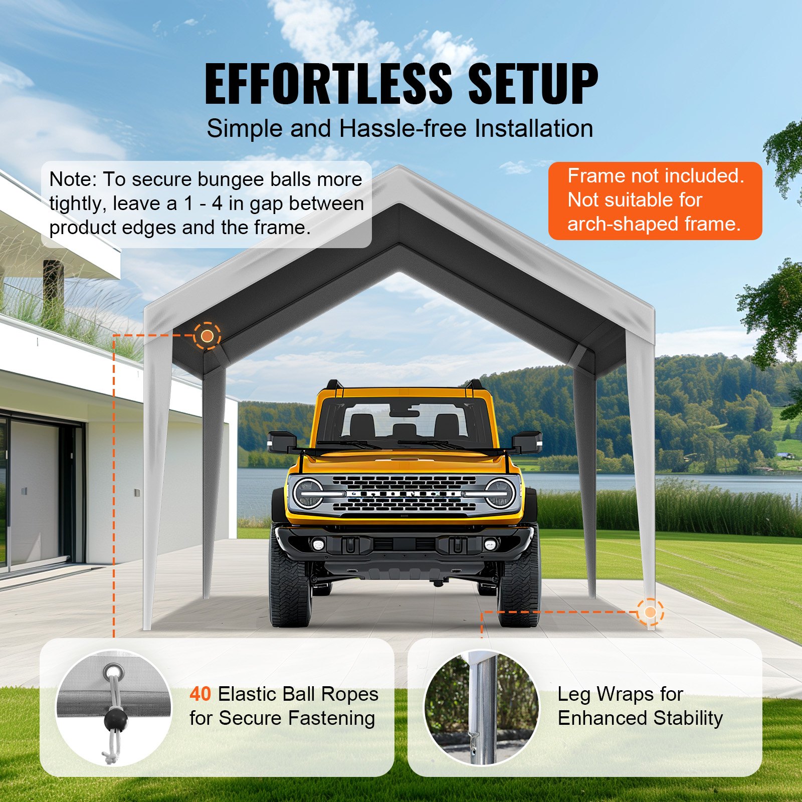Carport Replacement Canopy Cover 6100 X 3040 Mm Garage Top