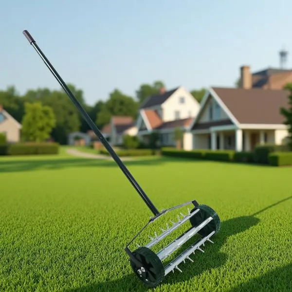 Rolling Lawn Aerator with Steel Handle, picture 4 of 4
