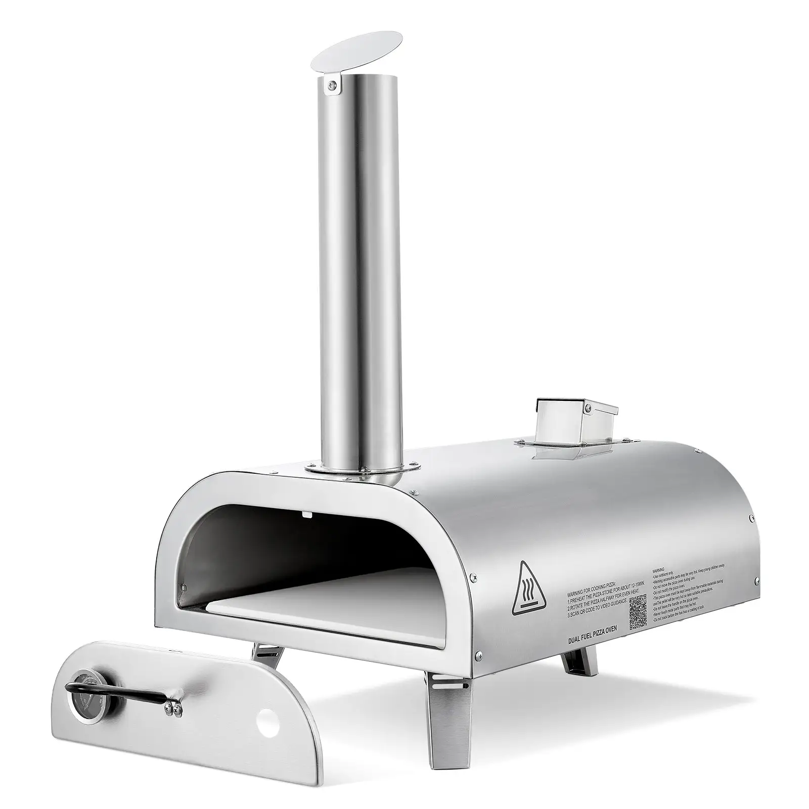 12' Outdoor Pizza Oven Portable Pellet Gas