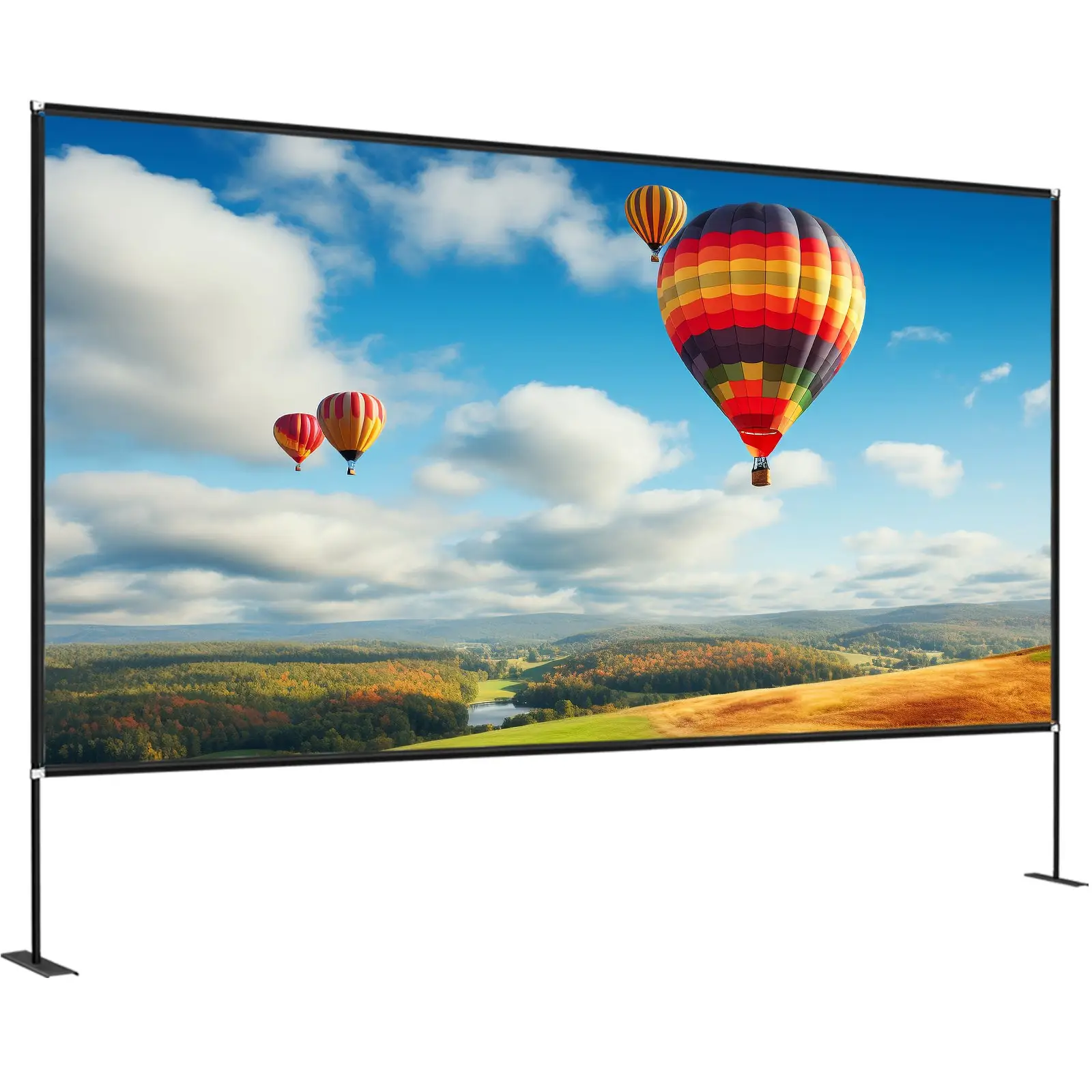 Projector Screen With Stand 150inch Portable Movie
