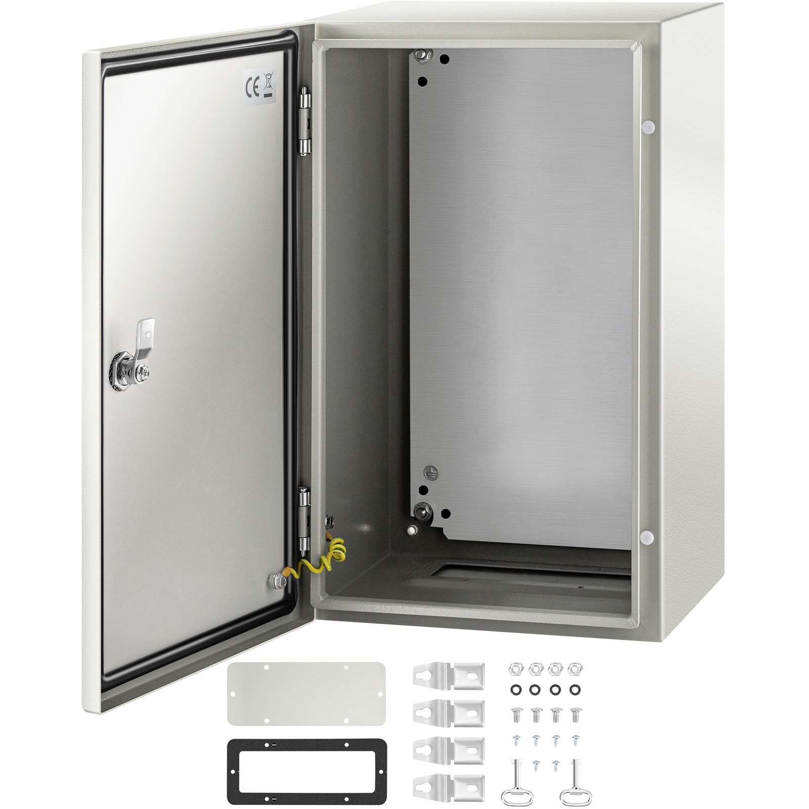 NEMA Steel Enclosure, 20 X 12 X 10” NEMA 4X Steel Electrical Box, IP66 Waterproof & Dustproof, Outdoor/Indoor Electrical Junction Box, With Mounting Plate