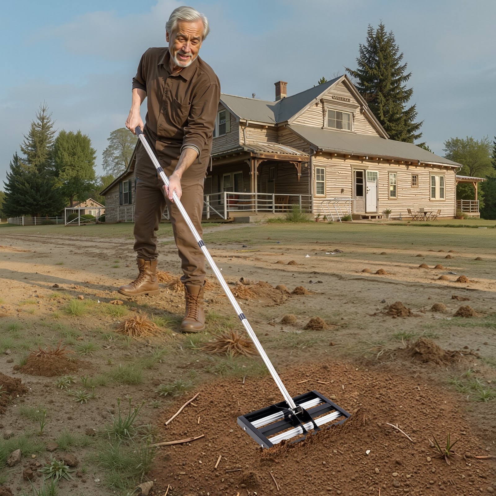 Lawn Leveling Rake with Adjustable Handle, picture 2 of 2