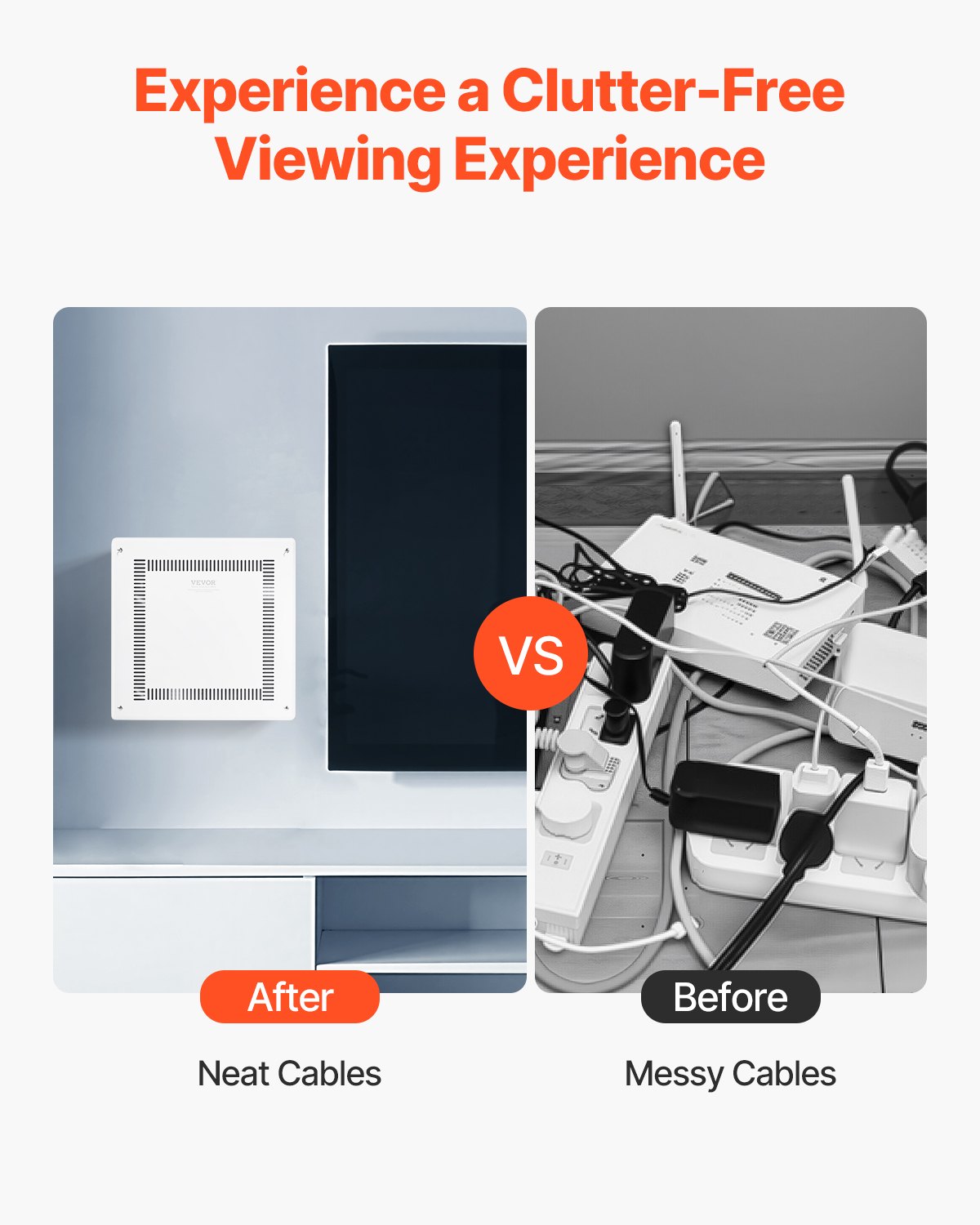 Structured Media Enclosure 14 In Recessed In-Wall TV Media Box With Cover