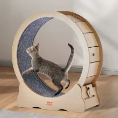 Cat Exercise Wheel Large Cat Treadmill Wheel For Indoor Cats 35.8 Inch - Natural - View 1