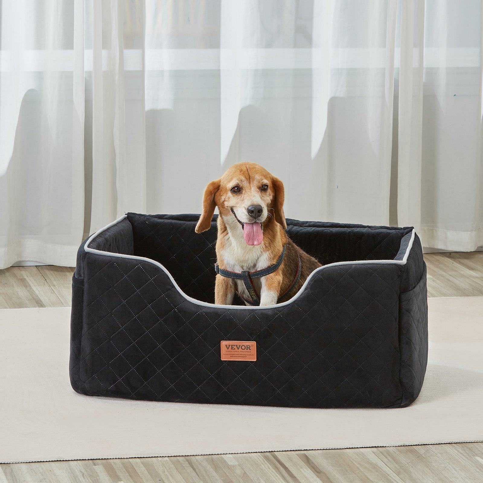 Dog Booster Car Seat Pet Car Seat For Medium Large Dog Up To 55 Lbs Black Black - Shop at LoveMi