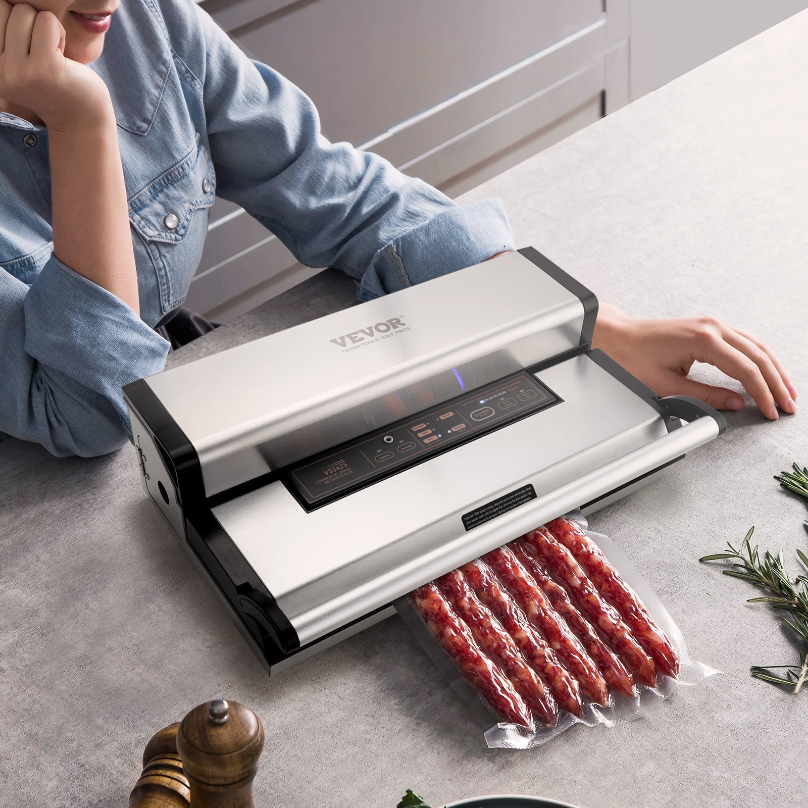 Vacuum Sealer Machine — 95Kpa 350W Powerful Dual Pump and Dual