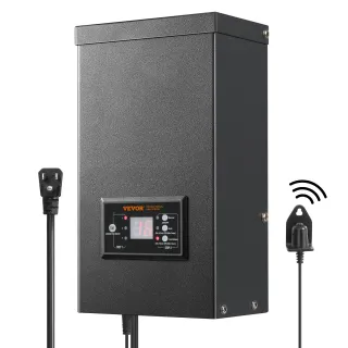 600W Low Voltage Landscape Transformer With Timer And Photocell Sensor, Waterproof Landscape Lighting Transformer, 120V AC To 12V/14V AC For Outdoor, Spotlight, Pathway Light, Pool
