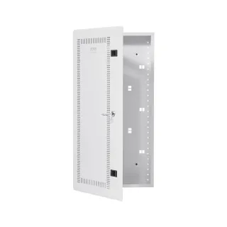 Structured Media Center Enclosure 28 In With Vented Hinged Door Cable Management
