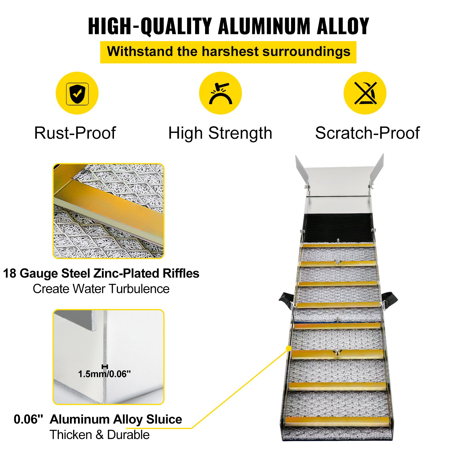 Folding Aluminum Alloy Sluice Box, Compact 50' Sluice Boxes For Gold, Lightweight Gold Sluice Equipment… image 4