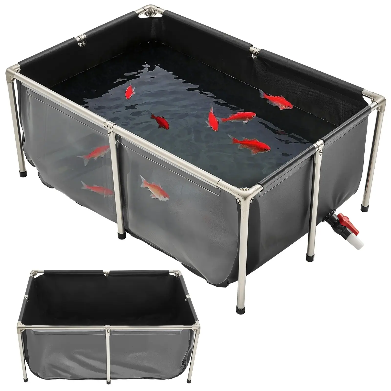 Canvas Fish Pond Above Ground Koi Tank