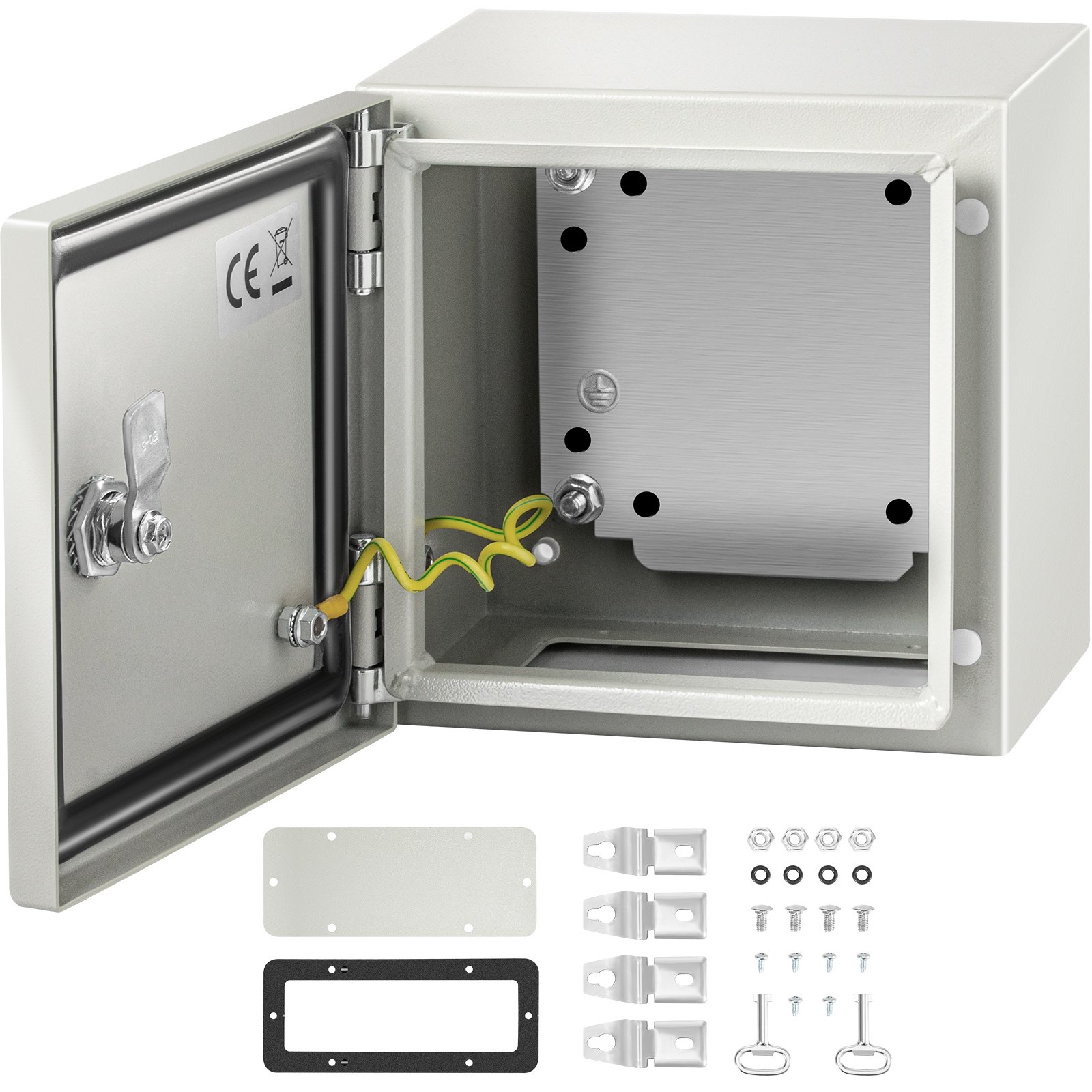 NEMA Steel Enclosure, 8 X 8 X 6” NEMA 4X Steel Electrical Box, IP66 Waterproof & Dustproof, Outdoor / Indoor Electrical Junction Box