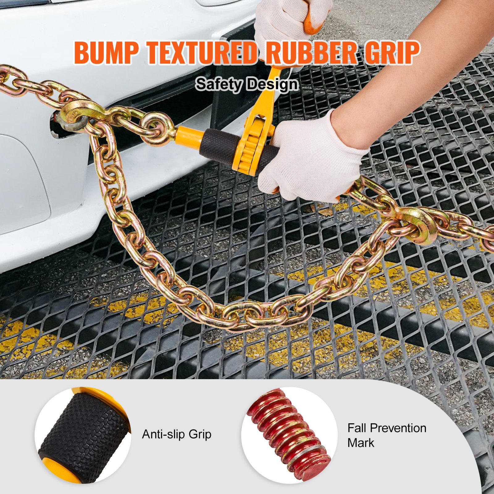 Chain Binder Ratchet Load Binder 1/4'-5/16' 2600 Lbs For Tie Down 4 Pack image 4