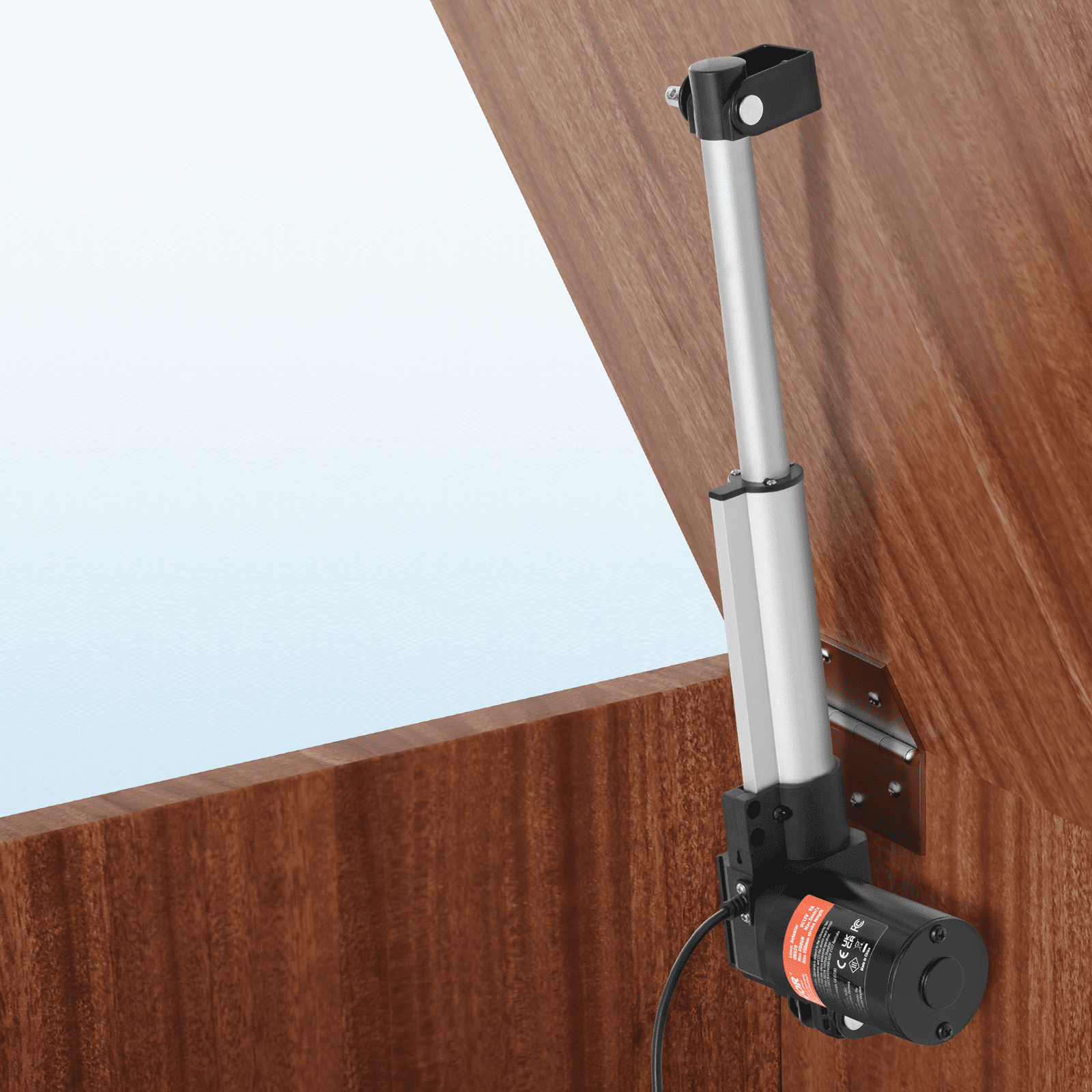 Linear Actuator 12V, 6 Inch Heavy Duty 1320lbs/6000N Linear Actuator, 0.19’/s Linear Motion Actuator With Mounting Bracket & IP44 Protection For Electric Door Industrial Machinery Vessels Cargo – Natural