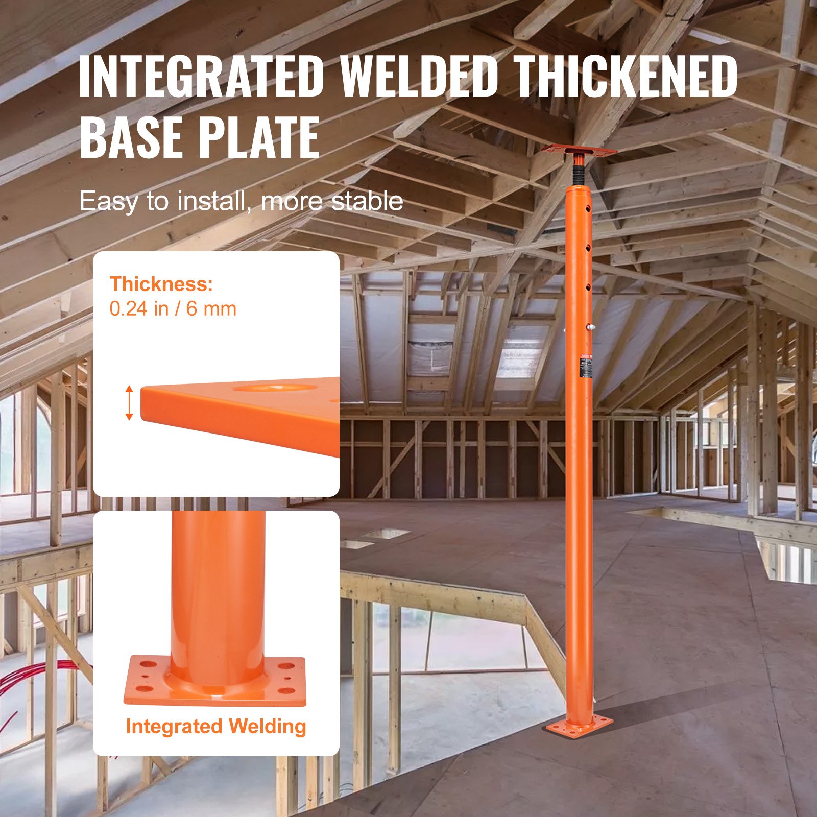 Adjustable Floor Jack Post House Floor Leveling Lift 53'-93' Height Range image 4