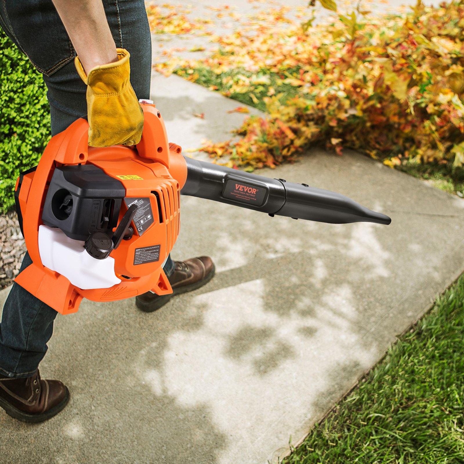 Leaf Blower, 26CC 2-Cycle Handheld Leaf Blower, 2-in-1 Blower 425CFM Air Volume 156MPH Speed, Ideal For Lawn Care,… - 6