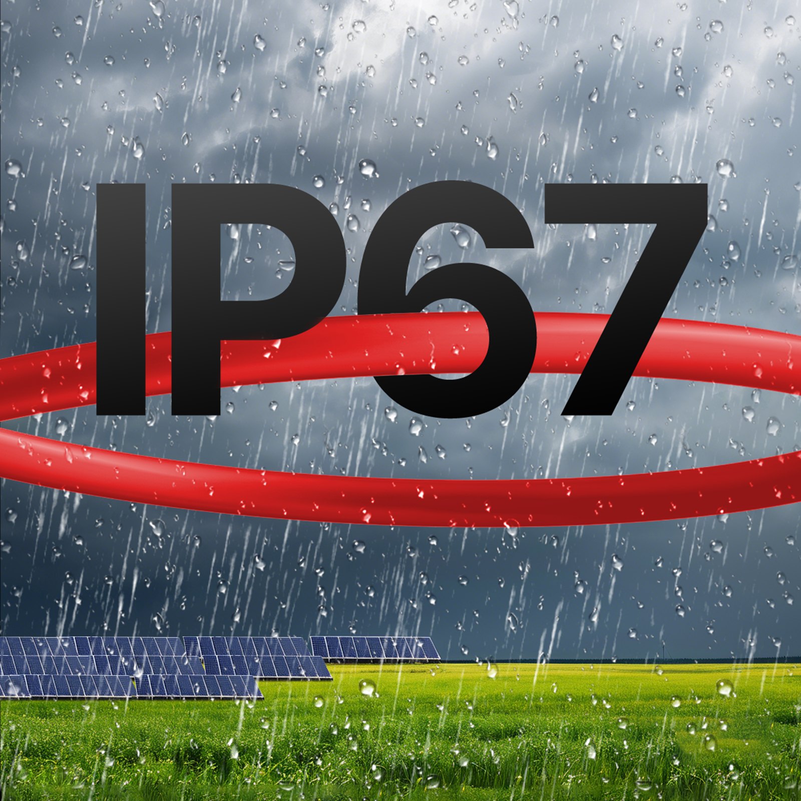 100FT Solar Panel Extension Cable 10AWG Waterproof PV 6mm² Cable Red – Red