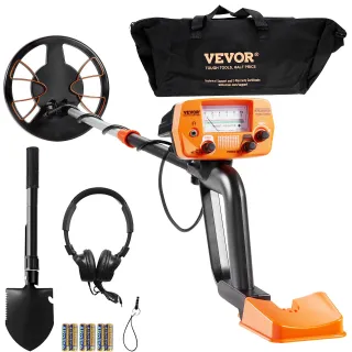 Metal Detector For Adults & Kids, 8 Inch Waterproof Search Coil With High Accuracy Pointer Display, Adjustable 38''-49'' Gold Detector, Lightweight Aluminum Stem For Detecting Gold