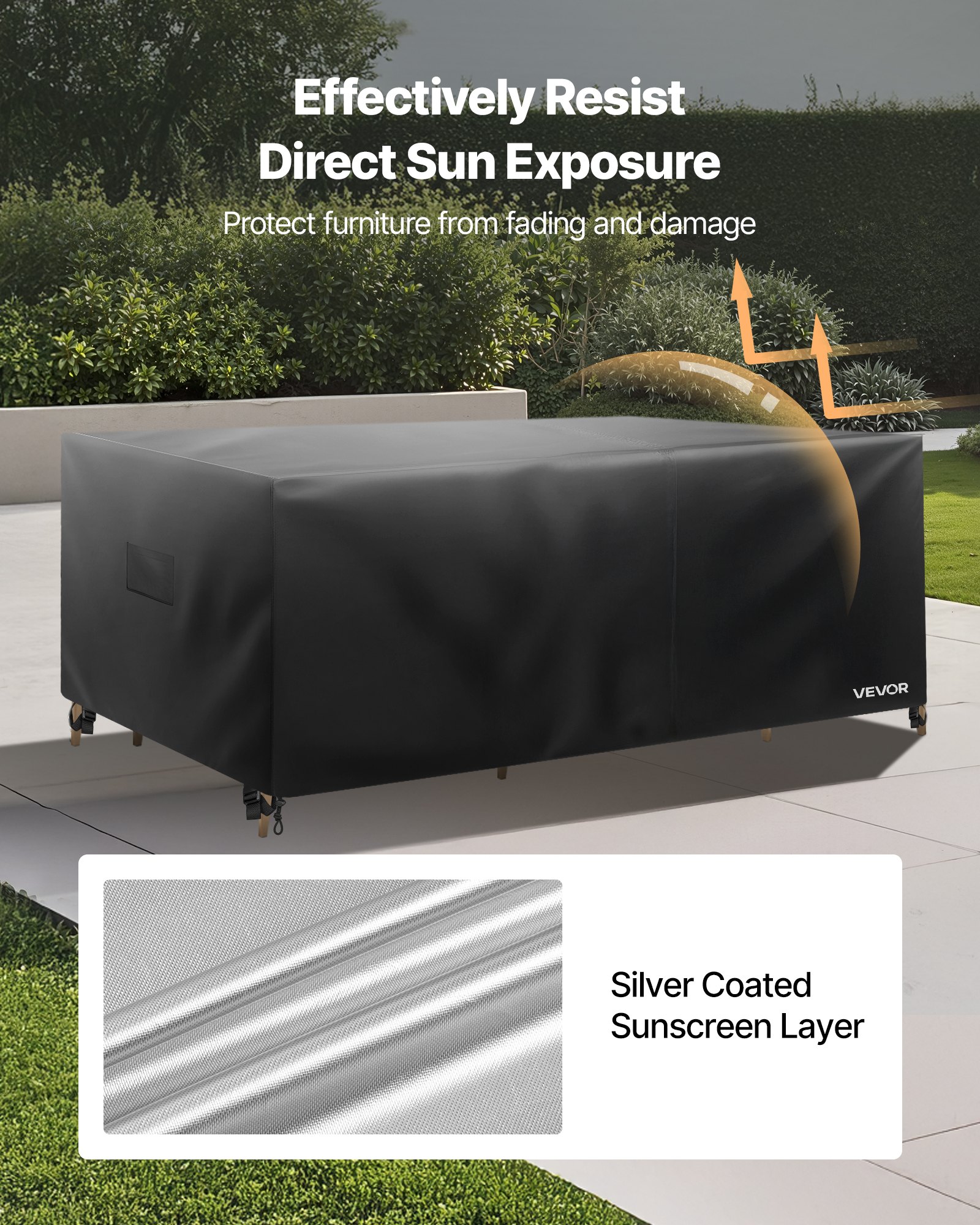 Patio Outdoor Furniture Cover 420D Waterproof Table Chairs Sofa 130'x84' — foto 3