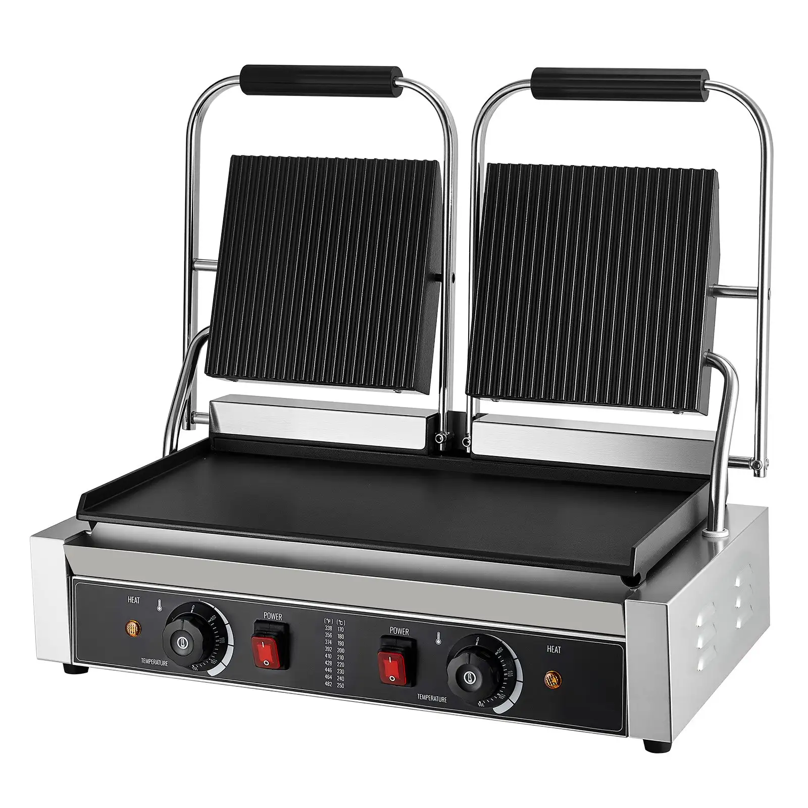 Commercial Panini Press Grill Electric Sandwich Maker Griddle Plate 19x9in