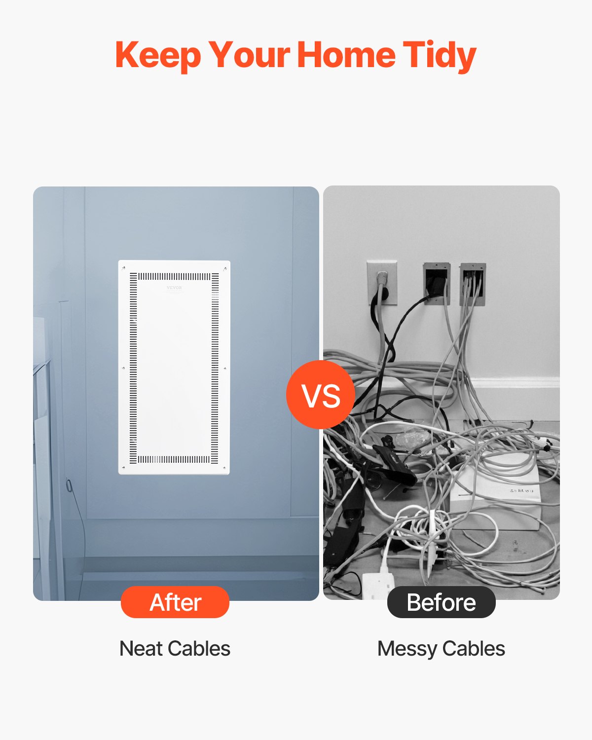 Structured Media Enclosure 28 In Recessed In-Wall TV Media Box With Cover - Image 4