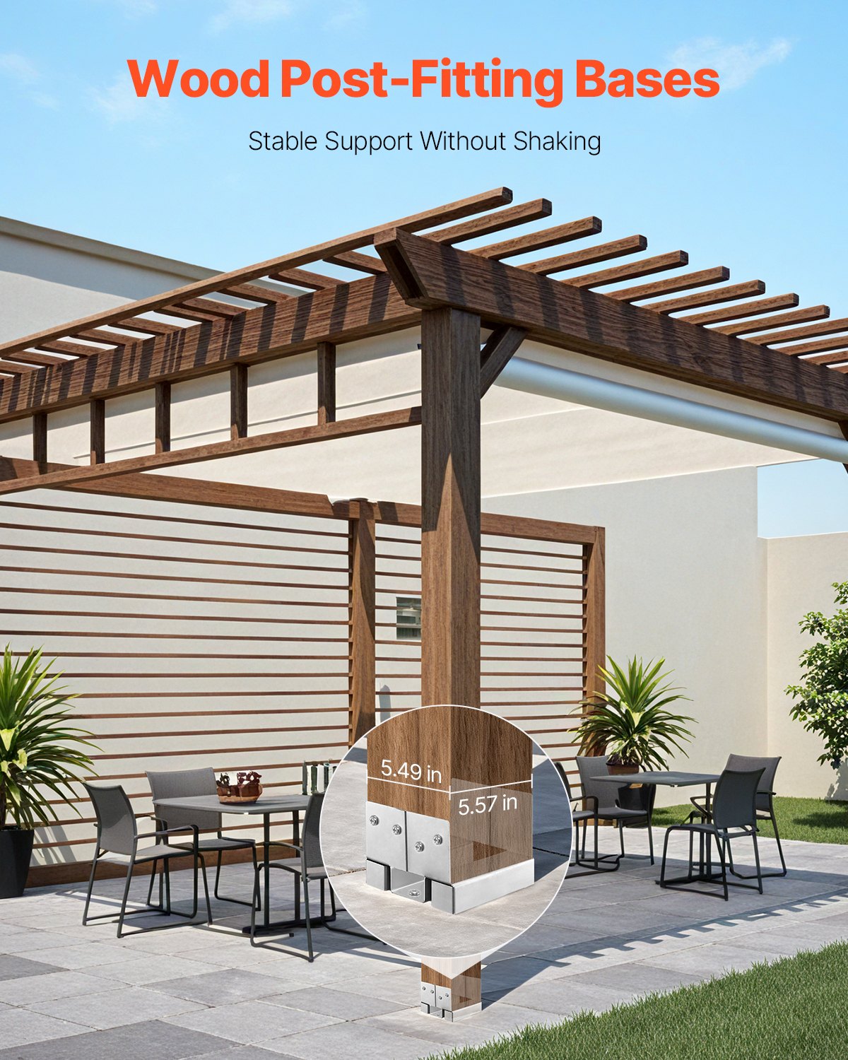 10 Pcs 6x6 Post Base Bracket Post Anchor For Concrete Inner Size 5.49x5.57 In - Image 4