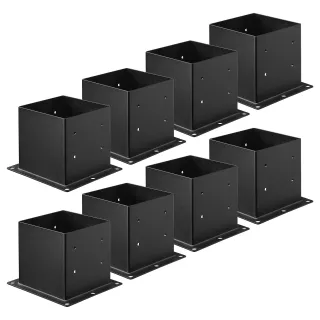 8 Pack 4x4 Post Base Brackets Wood Fence Post Anchor Inner Size 3.6x3.6 Inch