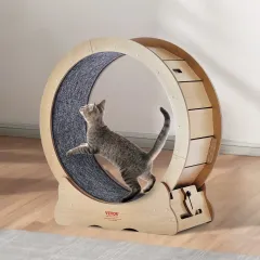 Cat Exercise Wheel Large Cat Treadmill Wheel For Indoor Cats 29.5 Inch - Natural - View 1