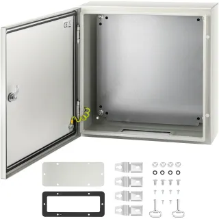 NEMA Steel Enclosure, 20 X 20 X 6'' NEMA 4X Steel Electrical Box, IP66 Waterproof & Dustproof, Outdoor/Indoor Electrical Junction Box, With Mounting Plate