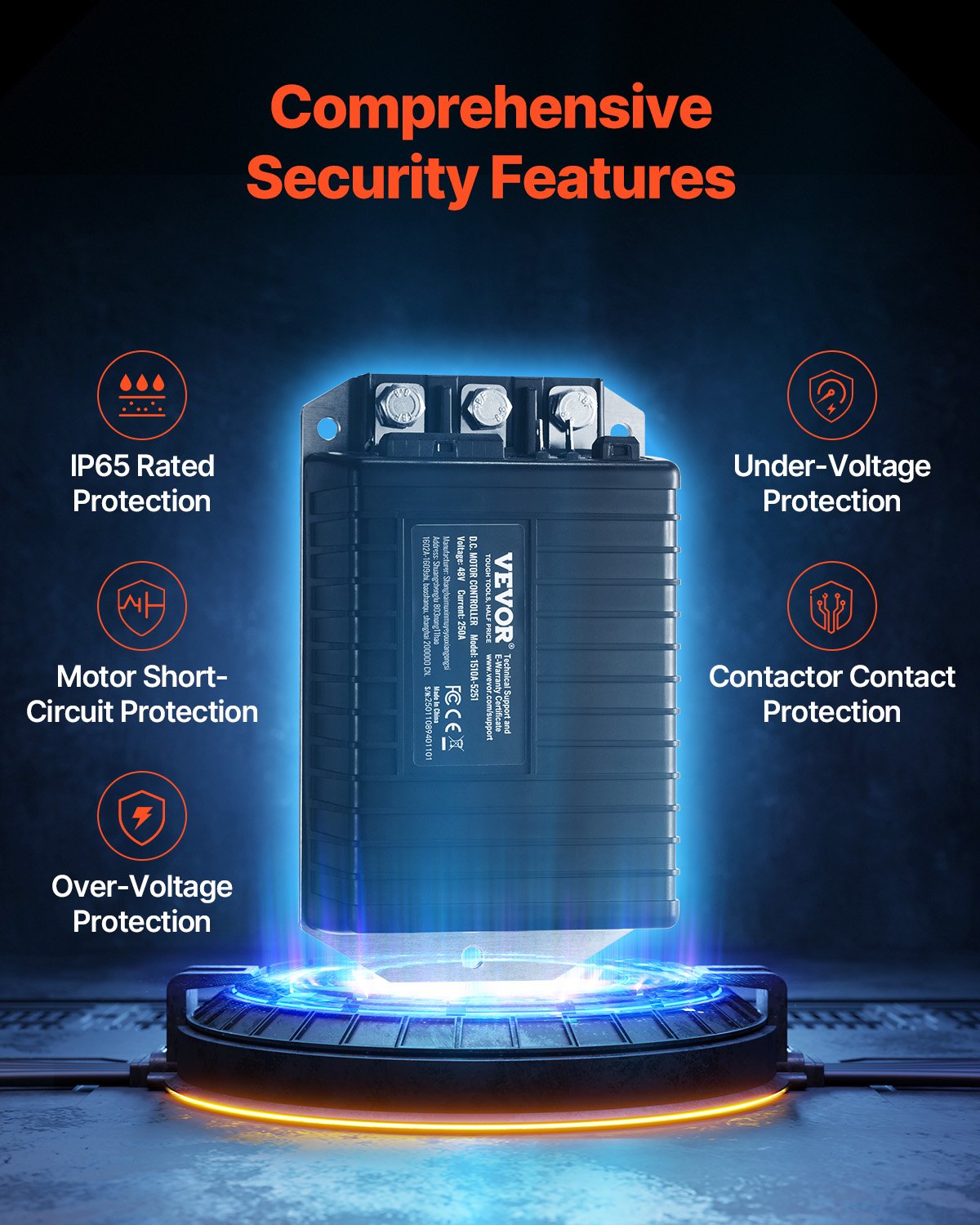 Golf Cart Speed Controller 48V 250A Motor Controller For Club Car 1510A-5251