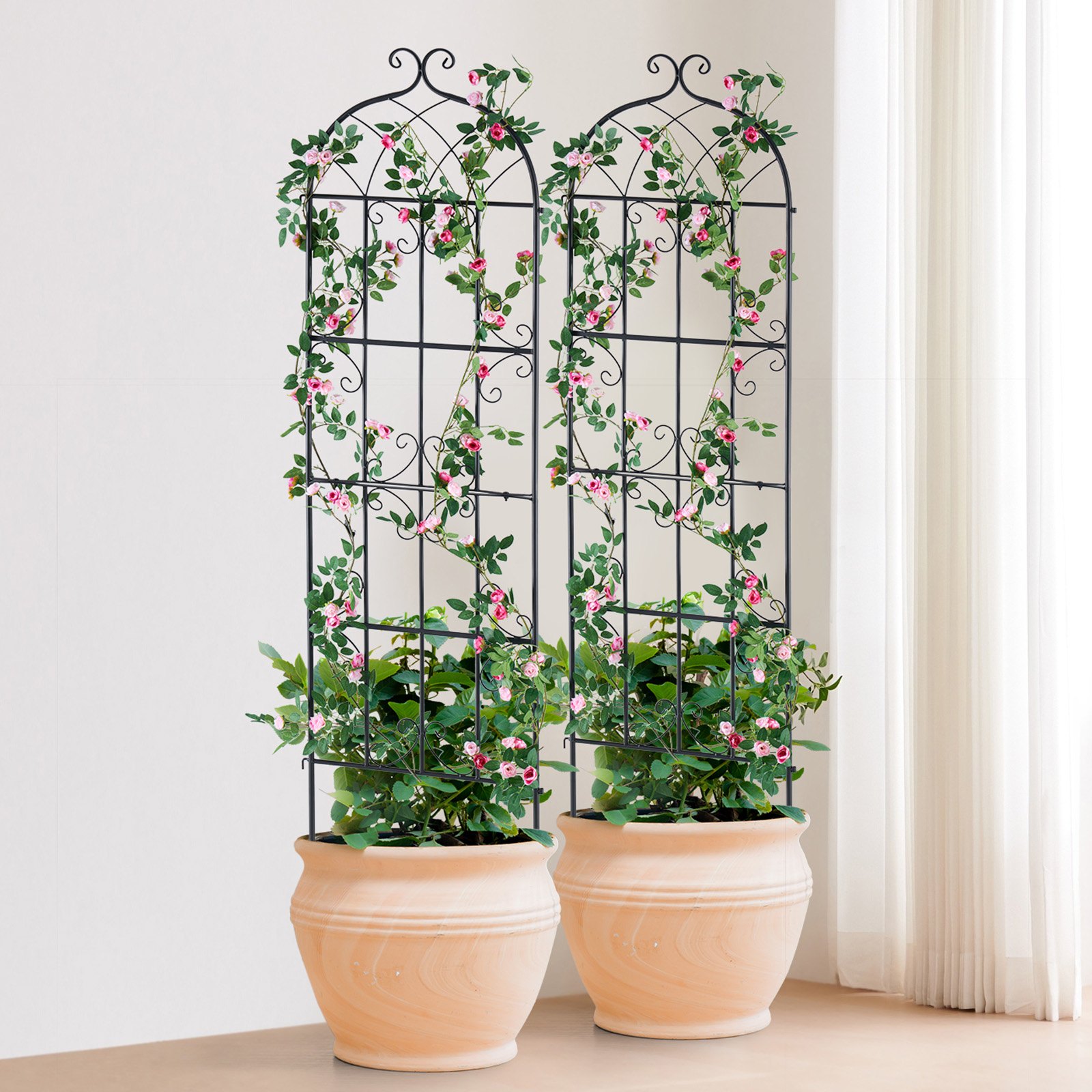 Metal Garden Trellis, 2 Pack, picture 2 of 2